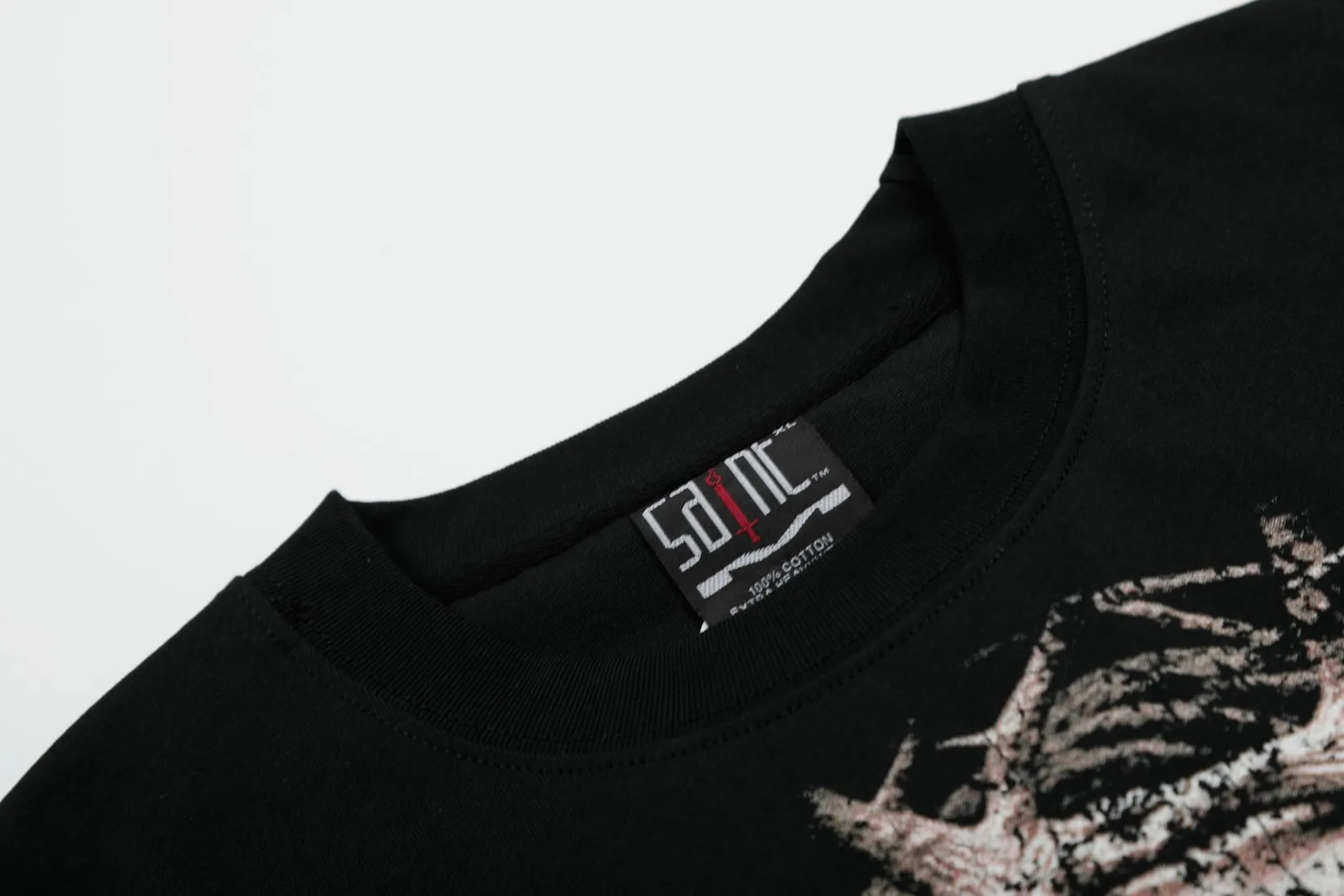 SAINT vintage American trendy special version one-piece short-sleeved T-shirt Wholesale price: 118 Size: M L XL Style number: 2153 Color: black